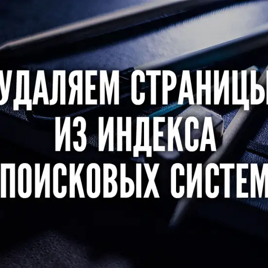 Как удалить страницы из индекса поисковых систем