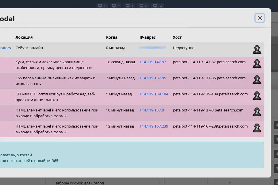 Частота посещения роботами Petalbot вашего сайта в один момент может показаться чрезмерной